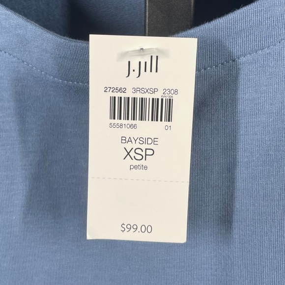 NEW J Jill Dress Womens XS petite blue terry cloth casual classic - Picture 5 of 10